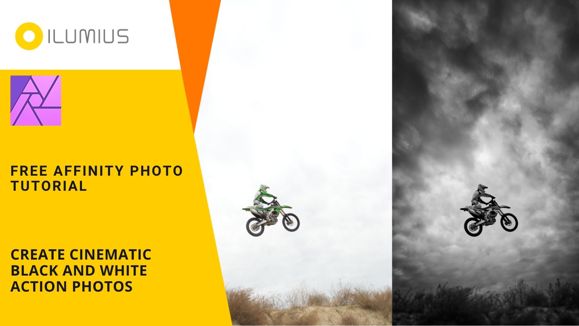 FREE AFFINITY PHOTO TUTORIAL CREATE CINEMATIC BLACK AND WHITE ACTION
